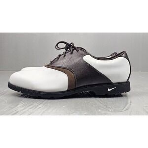 Nike Air Waverly Last Golf Shoes Mens 12.5 Two Tone Brown White Leather NWOB